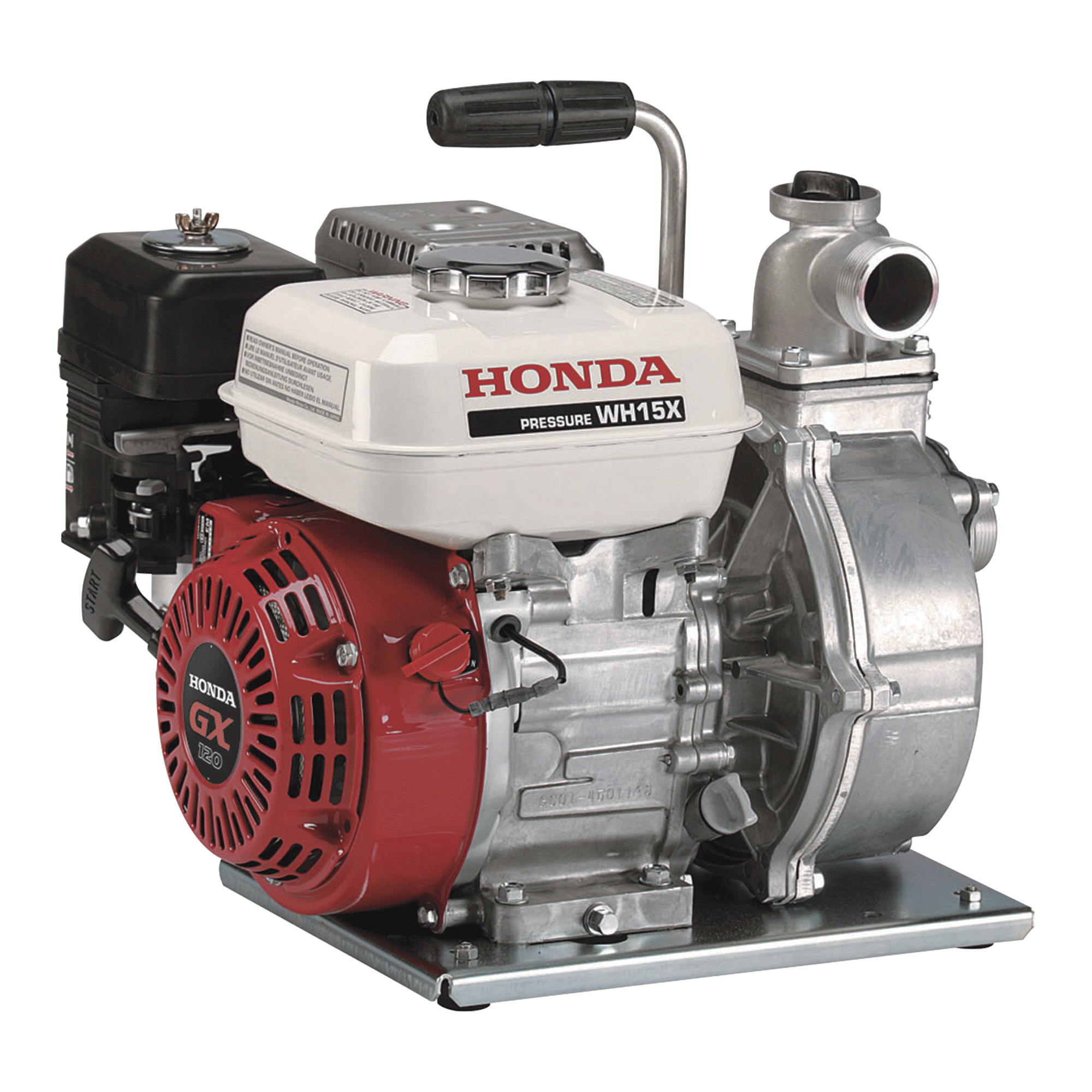 Honda Self-Priming High Pressure Pump, 5,880 GPH, 55 PSI, 1 1/2in. Ports, 120cc Honda GX120 Engine, Model# WH15XT2A